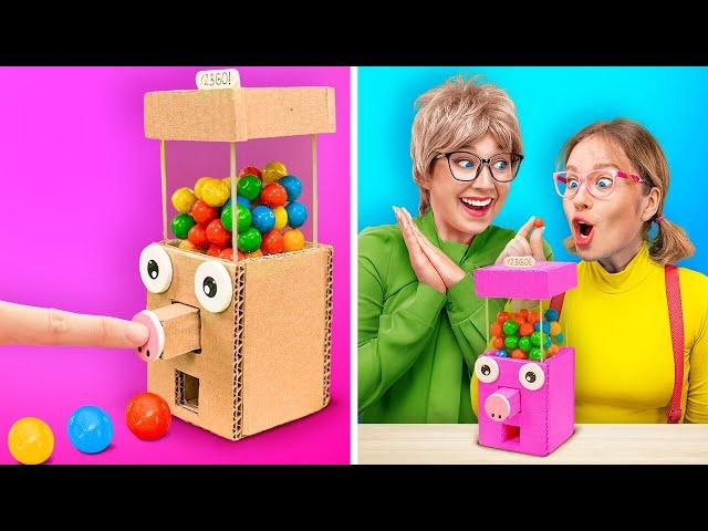 OPVOEDHACKS MET KARTON DIE JE MOET ZIEN || DIY snoepdispenser! Trucs voor slimme ouders door 123 GO!