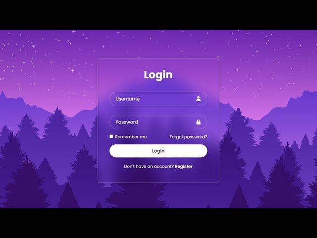 Login Form in HTML & CSS