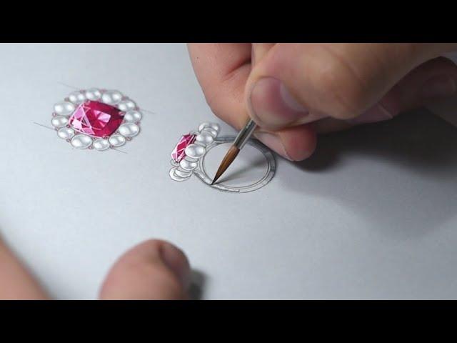 How to Design Jewellery the Traditional Way! Using Gouache.