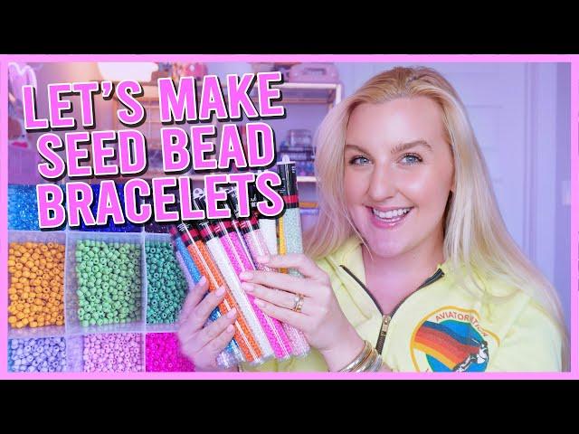 MAKE BRACELETS WITH ME *NEW SEED BEADS* (HOW TO MAKE BEADED BRACELETS) & ORGANIZING SEED BEADS ️