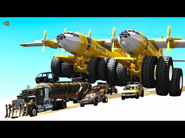 Beamng drive - Giants Machines Crushes Cars #8