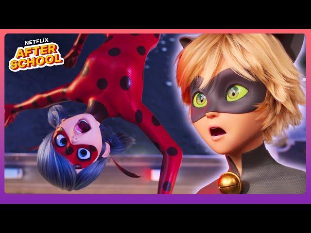 Ladybug & Cat Noir's FIRST Battle  Miraculous: Ladybug & Cat Noir, The Movie | Netflix