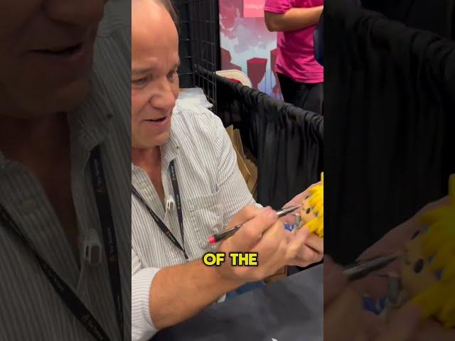 Tony Oliver creating a unique signature drawing at the Toy Temple Booth at NYCC 2024