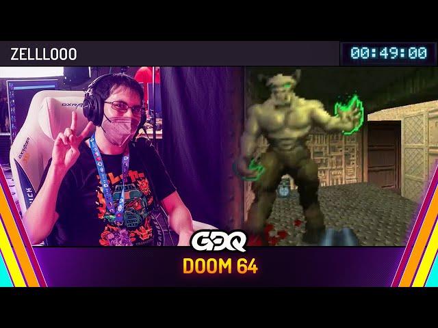 DOOM 64 by ZELLLOOO in 49:00 - Summer Games Done Quick 2024