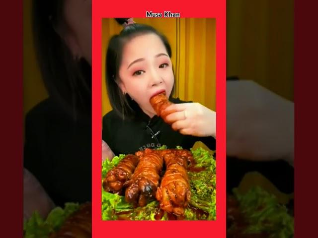 Chinese Eating Mukbang: (TA Chinese Food, Fat Meat, Pork Fat, Pork Belly, 🫕Noodles)#asmr #shorts