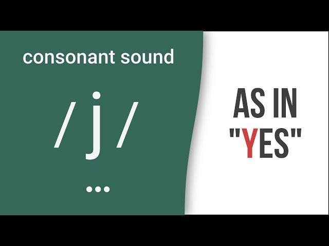 Consonant Sound / j / as in "yes" – American English Pronunciation