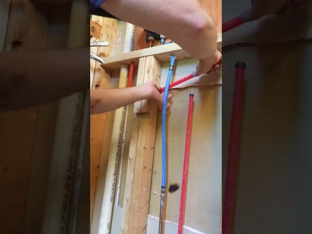 Pex connections to a shower valve