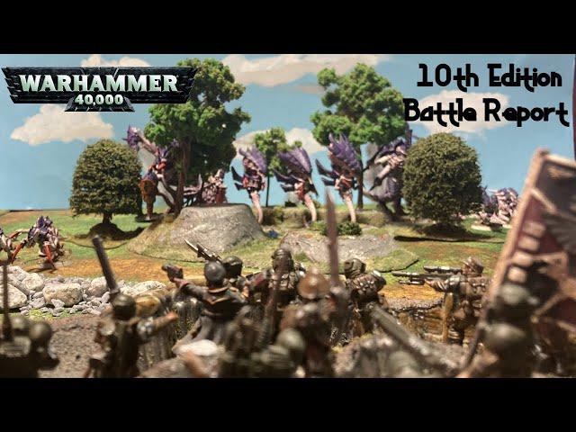 Warhammer 40k 10th Edition Narrative Battle Report - Desperate Defense - Imperial Guard vs Tyranids