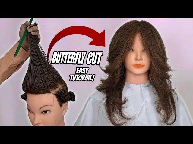 EASY! BUTTERFLY HAIRCUT| LAYERED HAIRCUT tutorial