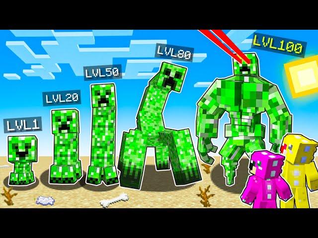 LVL 1 vs. LVL 100 MOBS VERWANDELN um meinen FREUND zu PRANKEN! - Minecraft