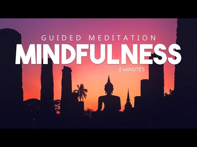 Mindfulness Meditation - Blissful Breathing & Tranquility In 5 Minutes | Short Guided Meditation