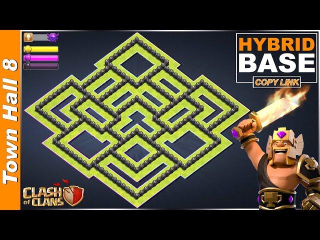 NEW BEST TH8 Base 2020! COC Town Hall 8 (TH8) Hybrid Base - Clash of Clans