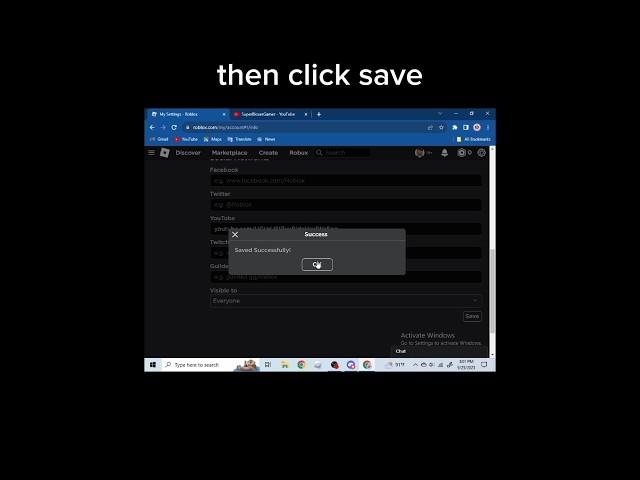 how to link your YouTube with Roblox (working) #2023 #roblox #youtubeshorts #youtube