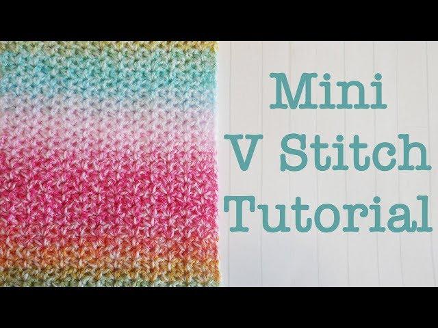 Blossom Crochet: Mini V Stitch Tutorial (Blanket/Scarf etc) Beginner Friendly!
