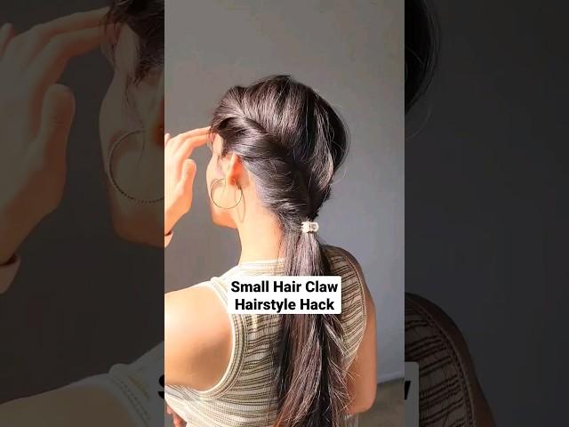 Small Hair Claw Twisted Hairstyle Hack️ #viralreels  #clawcliphairstyles #shorts  Day 9/30-day