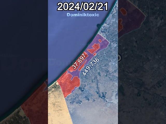 Israel Hamas War (Start - November 2024) *Every Day With Army Sizes* #shorts #news #animation #map