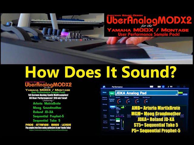 Uber Analog MODX2 How does it sound? Yamaha Montage Synthesizer Sample Pack