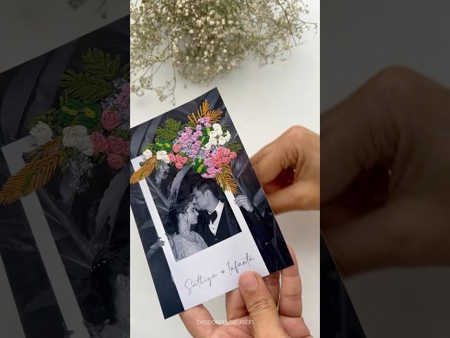 Hand embroidery on photo paper. #youtube #bespokebysaurabh #art #threadwork #floraldesign #handmade