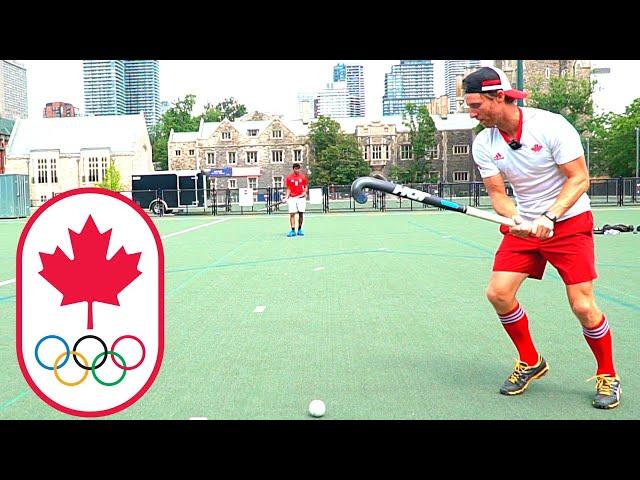 PAVEL BARBER vs. OLYMPIAN | Field Hockey Shootout!?