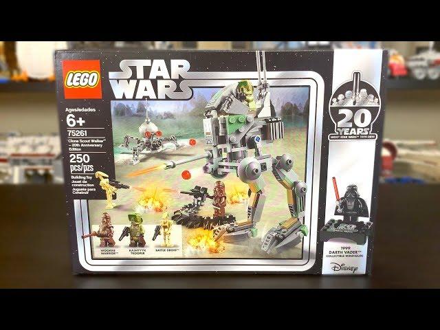 LEGO Star Wars 2019 Clone Scout Walker - 20th Anniversary Edition Review! Set 75261!