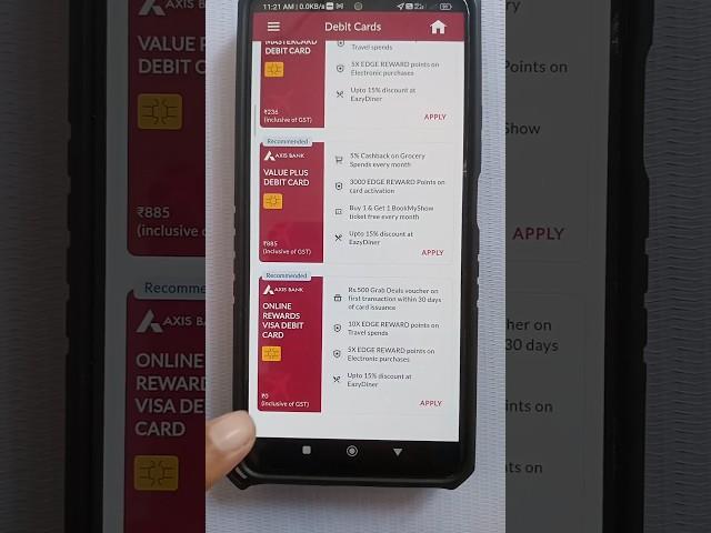 Axis bank Upgrade ATM Card No Charges 2023 | Axis Bank Lifetime Free ATM card #shorts