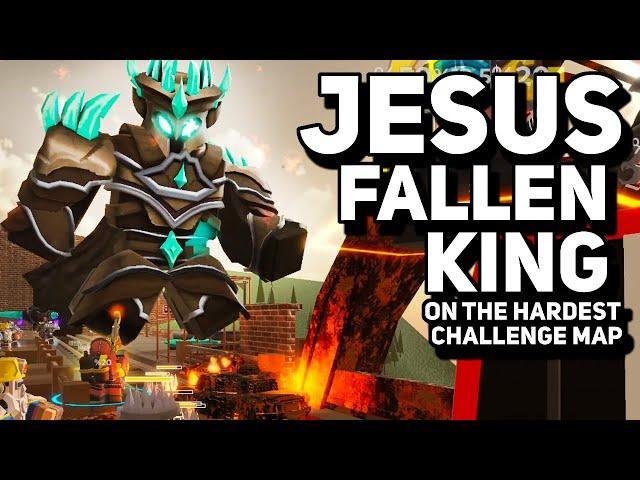 We Beat The Jesus Fallen King | Roblox TDS Juggernaut Mason Arch Challenge Map