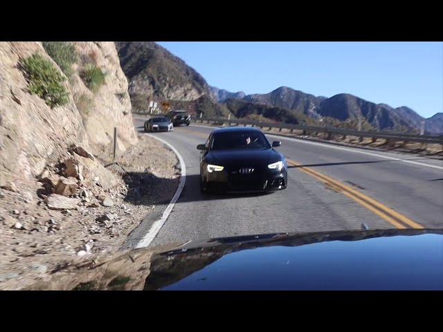 This is HOW TO DRIVE on ANGELS CREST HIGHWAY || Audi Group LA ||  RACING