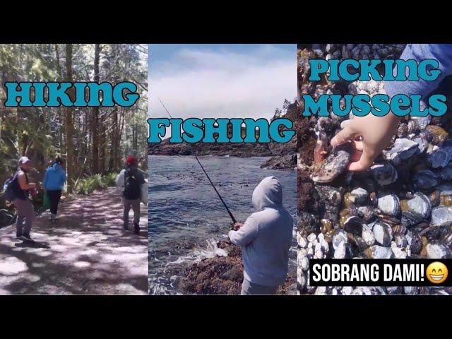 HIKING, FISHING AND PICKING TAHONG/MUSSELS....SOBRANG DAMI | Maan Conde TV