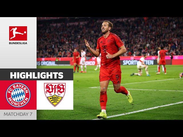 Unstoppable Kane Scores Hattrick! | FC Bayern München - VfB Stuttgart 4-0 | Highlights | Matchday 7