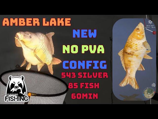 Amber Lake New Very Active No PVA Config #carp | Russian Fishing 4