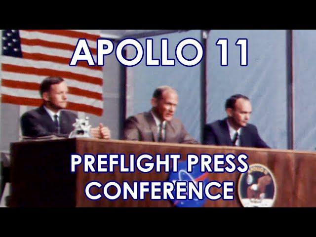 APOLLO 11 - Preflight Press Conference - two camera edit [HD source] (1969/07/05)