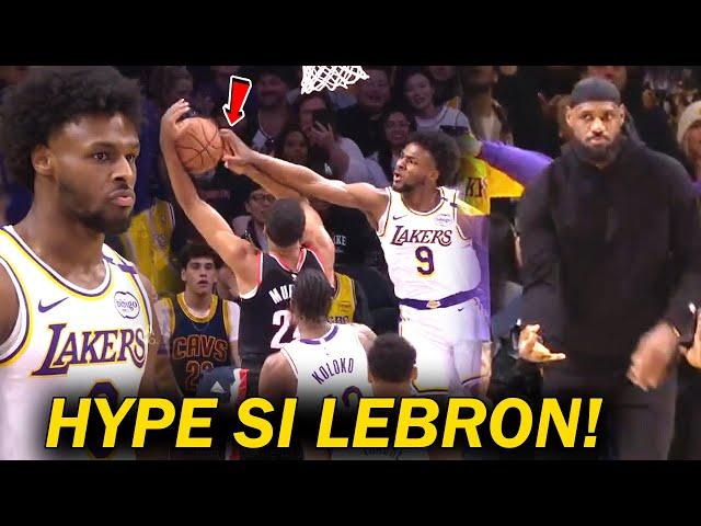 Hiyawan ang Crowd kay Bronny James taas ng talon, Hype si LeBron James grabe si D-lo!