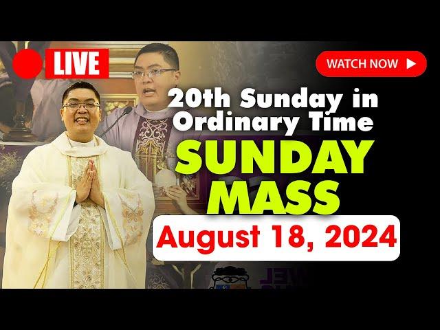 SUNDAY HOLY MASS LIVE TODAY - 4:00 AM Sunday AUGUST 18, 2024 || 20th Sunday in Ordinary Time