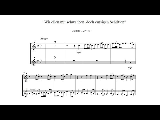 Johann Sebastian Bach: Wir eilen mit schwachen, BWV 78 (Maurice André - Lionel André, trumpets)