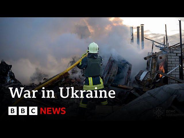 Russia attacks Ukraine energy infrastructure with missiles and drones | BBC News