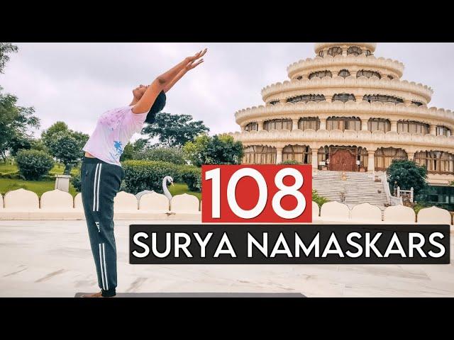 108 Surya Namaskars in 57 Mins, Correct Breathing Technique [Ultimate Experience]