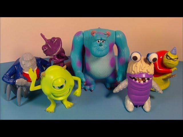 2001 DISNEY'S MONSTERS Inc. SET OF 6 McDONALD'S HAPPY MEAL MOVIE TOY'S ASIA EXCLUSIVE VIDEO REVIEW