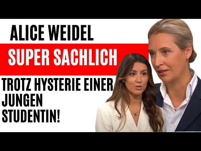 Alice Weidel Absolut gelassen, während Studentin völlig durchdreht! 