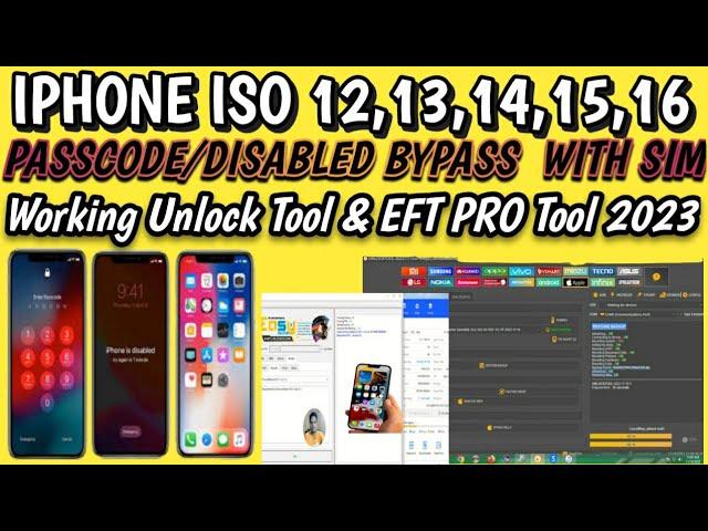 Iphone 7/7 Plus Passcode/Disabled Bypass Done With Sim Working 100%  Unlock Tool & EFT PRO Tool 2023