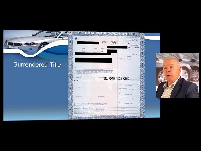 Texas Dealers webDEALER User Guide Video-Texas Dealers File Title Applications Electronically