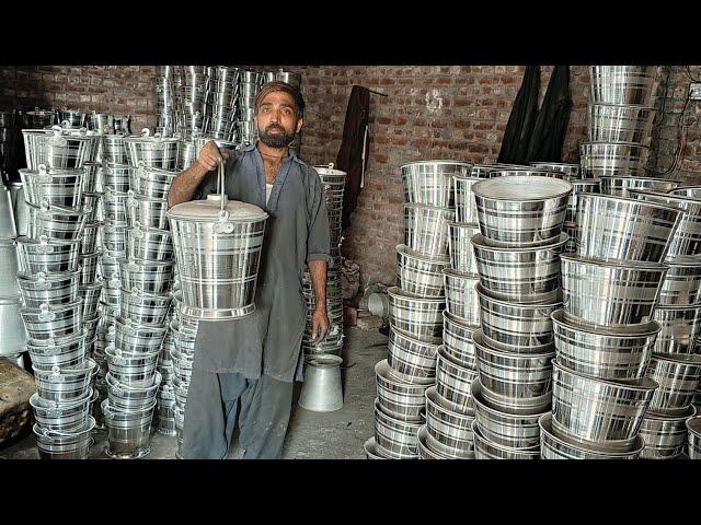 Amazing Aluminum Bucket Manufacturing Process | Factory Crafting & Making Skills Revealed