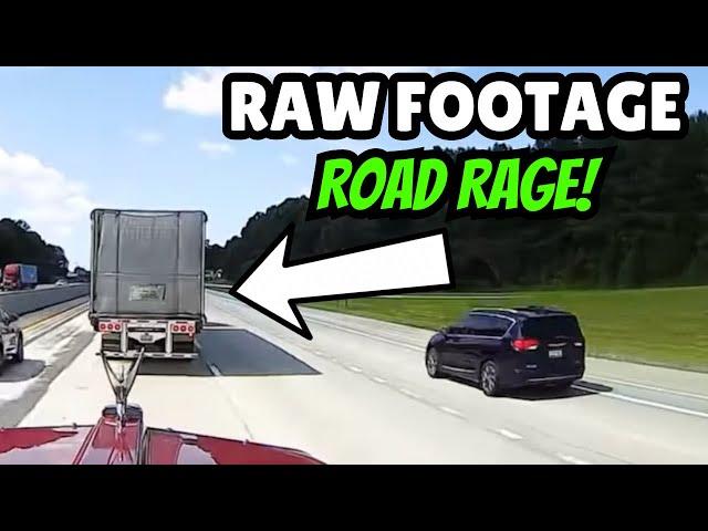 RAW FOOTAGE of 18 Wheeler Using His Truck as a Weapon