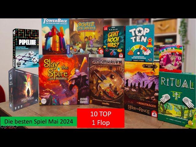 Die besten Brettspiele Mai 2024 - TOP Liste - 10 TOP und 1 Flop