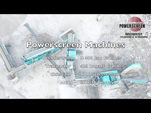 Midwest Crushing and Screening, Powerscreen recycling demolition concrete