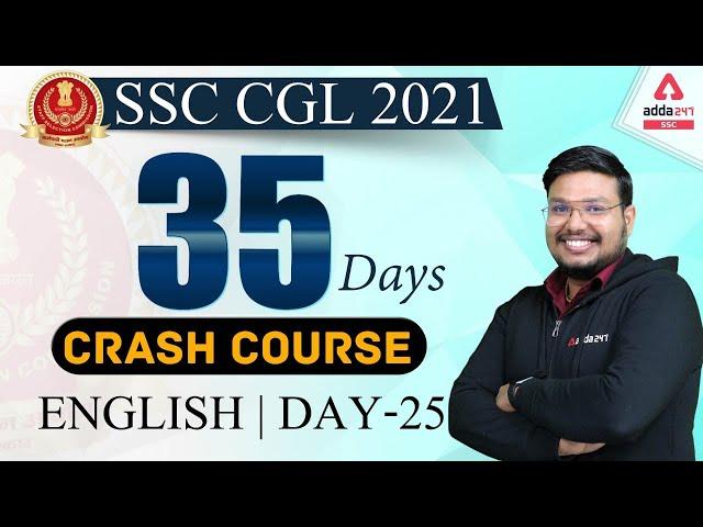 SSC CGL 2021 | English #25 | 35 Days Crash Course To Crack SSC CGL Exam