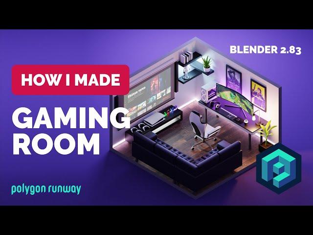 Gaming Room in Blender - 3D Modeling Process