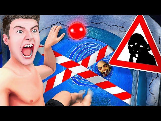 RUTSCHE NIEMALS die VERBOTENE WASSER RUTSCHE in ROBLOX!