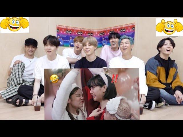 BTS Reaction to BLACKPINK Cute and Funny Moments