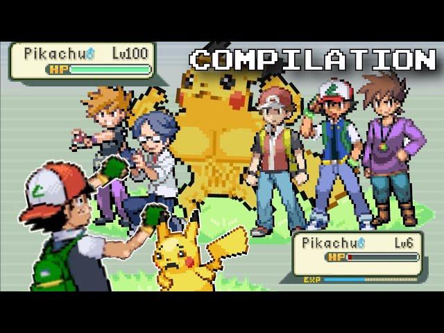 Ash vs Red, Gary, Blue Pokémon Battle compilation #1