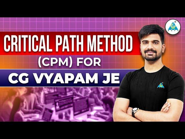 Crictical Path Method (CPM) for CG-Vyapam JE #cgvyapamje #examprep
